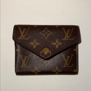 Louis Vuitton Victorine Brown and Gold Monogram Envelope Wallet